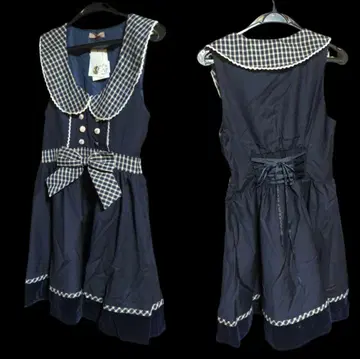 Amavel 네이비 슬리브리스 원피스