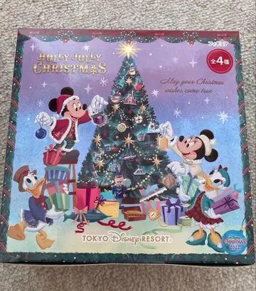 디즈니 리조트 디즈니 크리스마스 미니어처 피규어 4종 세트