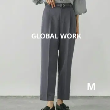 글로벌 워크 우츠쿠 실루엣 극미 슬랙스 M 블루 그레이