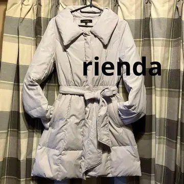 다운 코트 rienda 미들 롱 청순 리본 포함 새상품급
