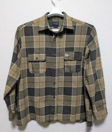 NEW ERA BLACK LABEL 체크 무늬 셔츠 L 사이즈