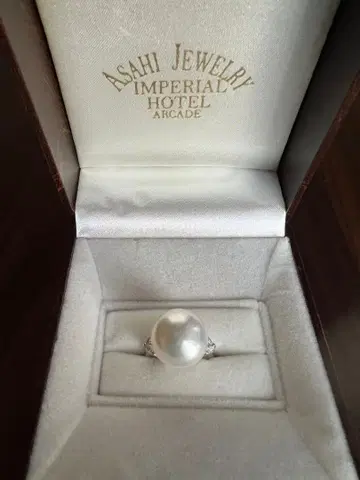 [ SALE ] Asahi Jewelry 플라티나 펄 반지 약 1.5cm