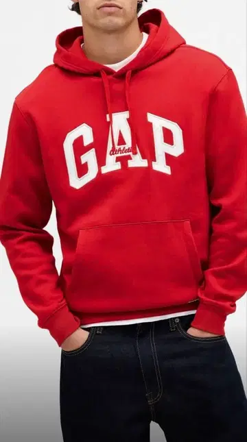 새상품 GAP 레드 후드 부착 후드티
