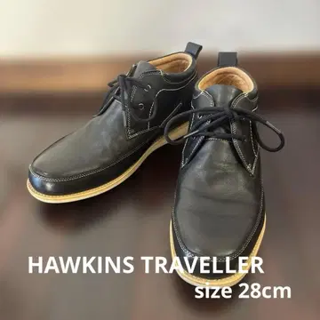 HAWKINS TRAVELLER 블랙 가죽 캐주얼 슈즈 28cm