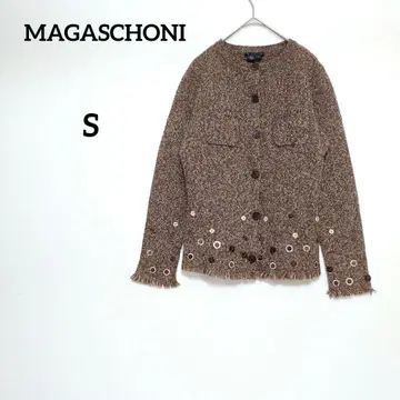 MAG 마가쇼니 니트 가디건 스팽글 울 캐시미어