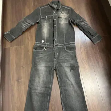 다크 그레이 데님 오버롤