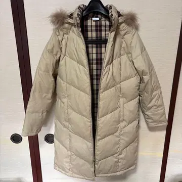 Converse 후드 부착 다운 자켓 L 사이즈 베이지