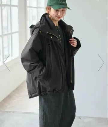 스픽 앤 스팬 2WAY 발수 다운 하프 코트 36 블랙 베이스