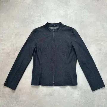 HALF MOON 노카라 자켓 다크 그레이