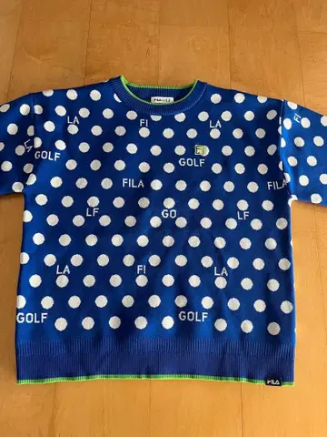 FILA 물방울 패턴 골프 스웨터