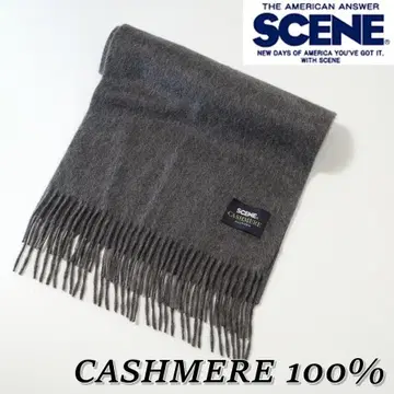SCENE 캐시미어 100% 그레이 머플러
