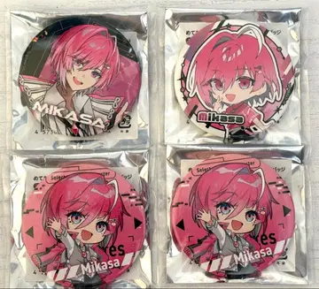 미카사 군 캔뱃지 등신 데포 4점