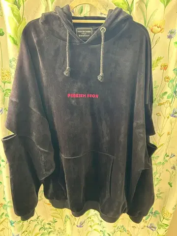 KINGLY MASK PINKISH NEON 오버 사이즈 후드티