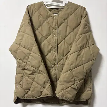 UNIQLO PUFFTECH 퀼팅 자켓 L 베이지 퍼프테크