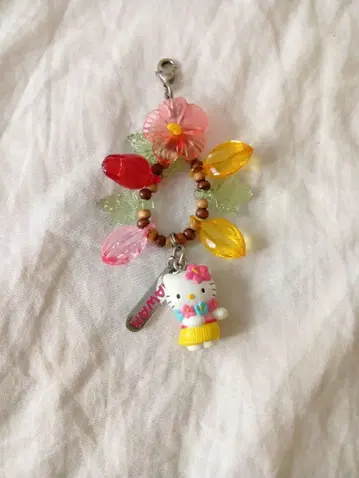 레어 헬로키티 고토치 하와이 지퍼 마스코트 스트랩 레트로