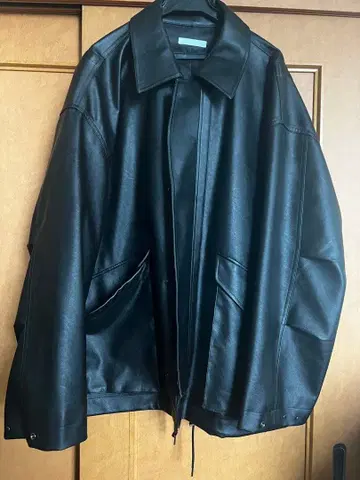 WYM 블랙 가죽 자켓 M 사이즈