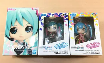 새상품 하츠네 미쿠 피규어 3종 세트 Q posket TipnPop