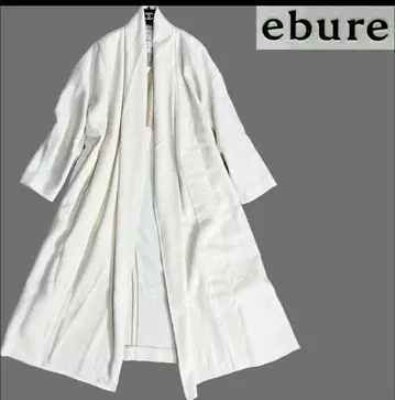 새상품 에부르 알파카 롱 코트 화이트 38 ebure 정가 16.5만