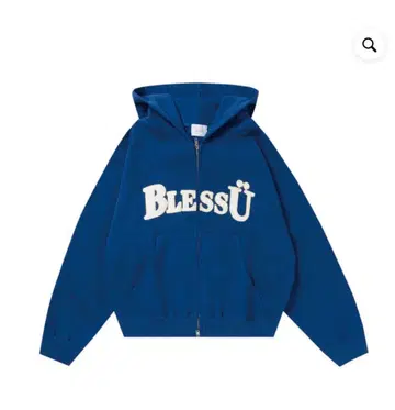 BlessU OG 로고 집 후디 파랑 블레스유