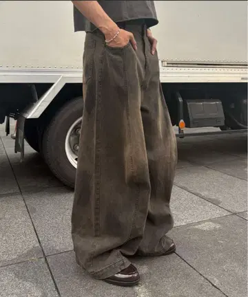 [ EPNK ] Switch slab wide denim pants