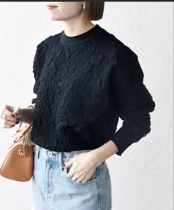 SHIPS any 자카드 범피 크루넥 풀오버