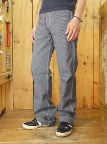 정가 2.3만 새상품급 플랫 헤드 30's 복각 히코리 페인터 팬츠