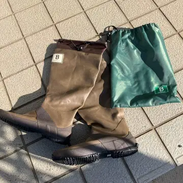 일본 야생조류협회 레인부츠 장화 접이식 3L (28.0cm) 브라운