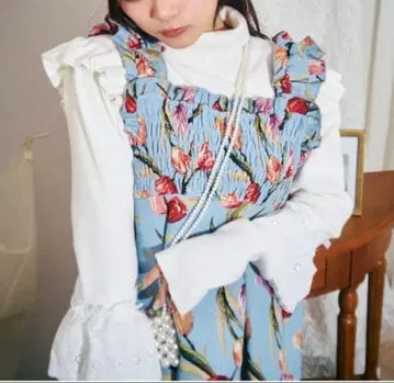 쿠틸과 레트로 고블랑 미니 오버롤 스커트 원피스