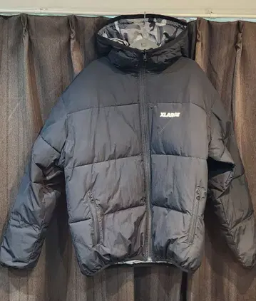 XLARGE 다운 자켓 리버서블 블랙 카모플라쥬