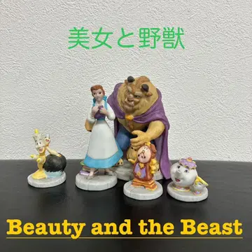 디즈니 미녀와 야수 정원 피규어 5체 세트