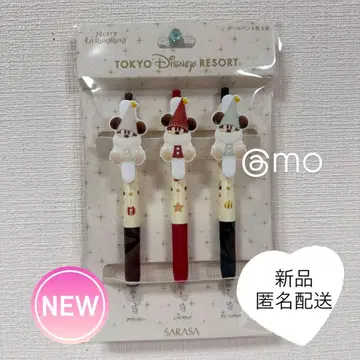릴루리루 볼펜 3개 세트 사라사 디즈니 크리스마스 2025