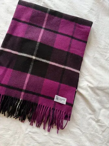 존스톤스 캐시미어 대형 스톨 퍼플 새상품급