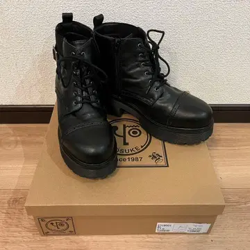 YOSUKE 요스케 레이스업 통굽 부츠 27cm