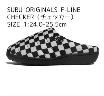 컨디션 최상 SUBU 스브 체크 무늬 깃발 슬리퍼 사이즈 1