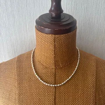 silver925 실버 비즈 목걸이 T 바 클로징 포함