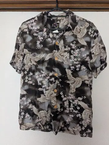 oniwasoto 중고 반팔 하와이안 셔츠