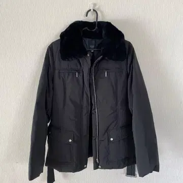 KEITH 블랙 다운 자켓 퍼 포함