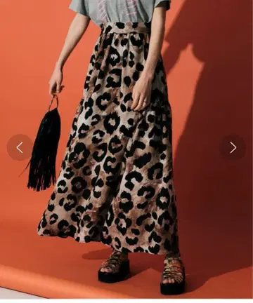 MAISON SPECIAL 레오파드 볼륨 스커트