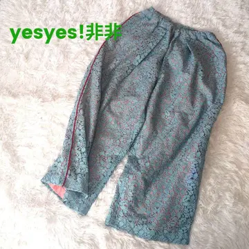 yesyes! 비비 팬츠 꽃무늬 레이스 팬츠 핸드메이드 작가 체형 커버