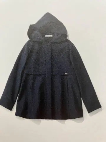 FOXEY 후드 부착 네이비 A라인 자켓