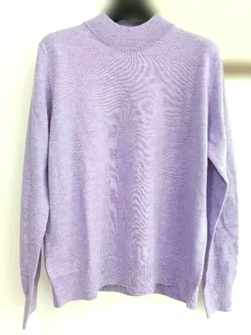 연보라 하이넥 니트 스웨터 긴팔