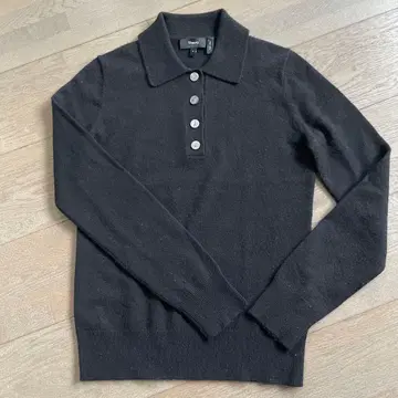 Theory 캐시미어 100 블랙 폴로 니트 P 사이즈