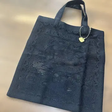 치카자와 레이스 헬로키티 메쉬 에코백 블랙