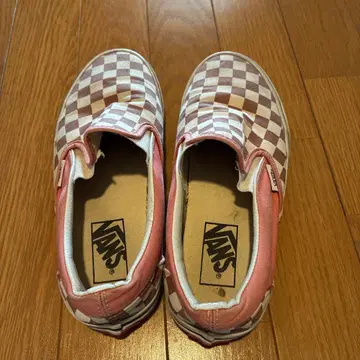 즉시 구매 ok Vans 체크 무늬 슬립온 스니커즈 23.5cm