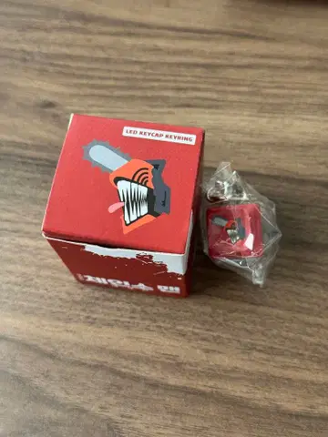 한국 한정판 CGV 체인소 맨 LED 키캡 키링