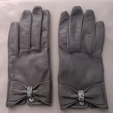 코레아레 그로브스 그레이 가죽 장갑