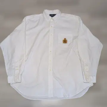 랄프 로렌 BLAIRE 화이트 버튼 다운 XXL