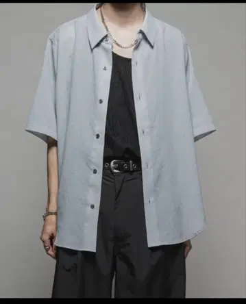 Casper John 바리어 루즈 셔츠[시어] 색스 블루