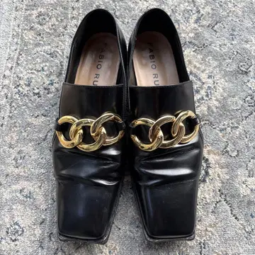 FABIO RUSCONI 블랙 로퍼