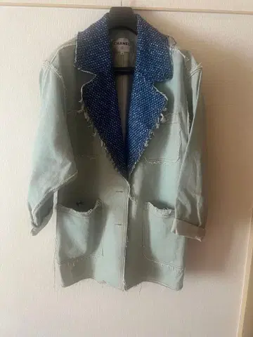 라이트 그린 캐주얼 자켓 도트 옷깃